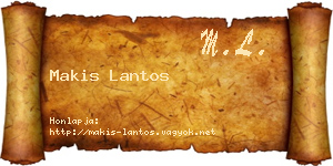 Makis Lantos névjegykártya